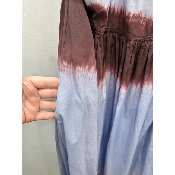 A.L.C. Blair Dip Dye Sky Blue & Brown Halter Neck Fudge Maxi Dress Size 12 FLAW - Picture 9 of 16